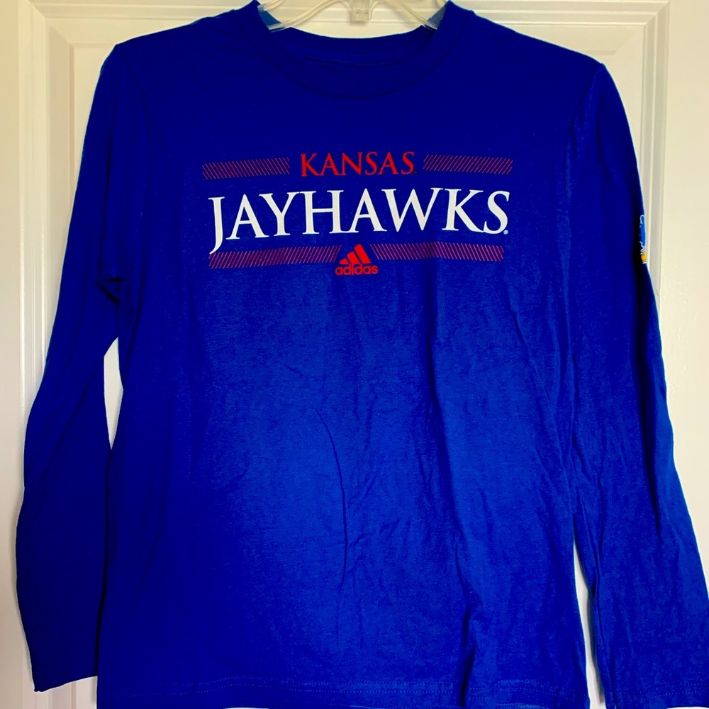 KU long sleeve tee.
